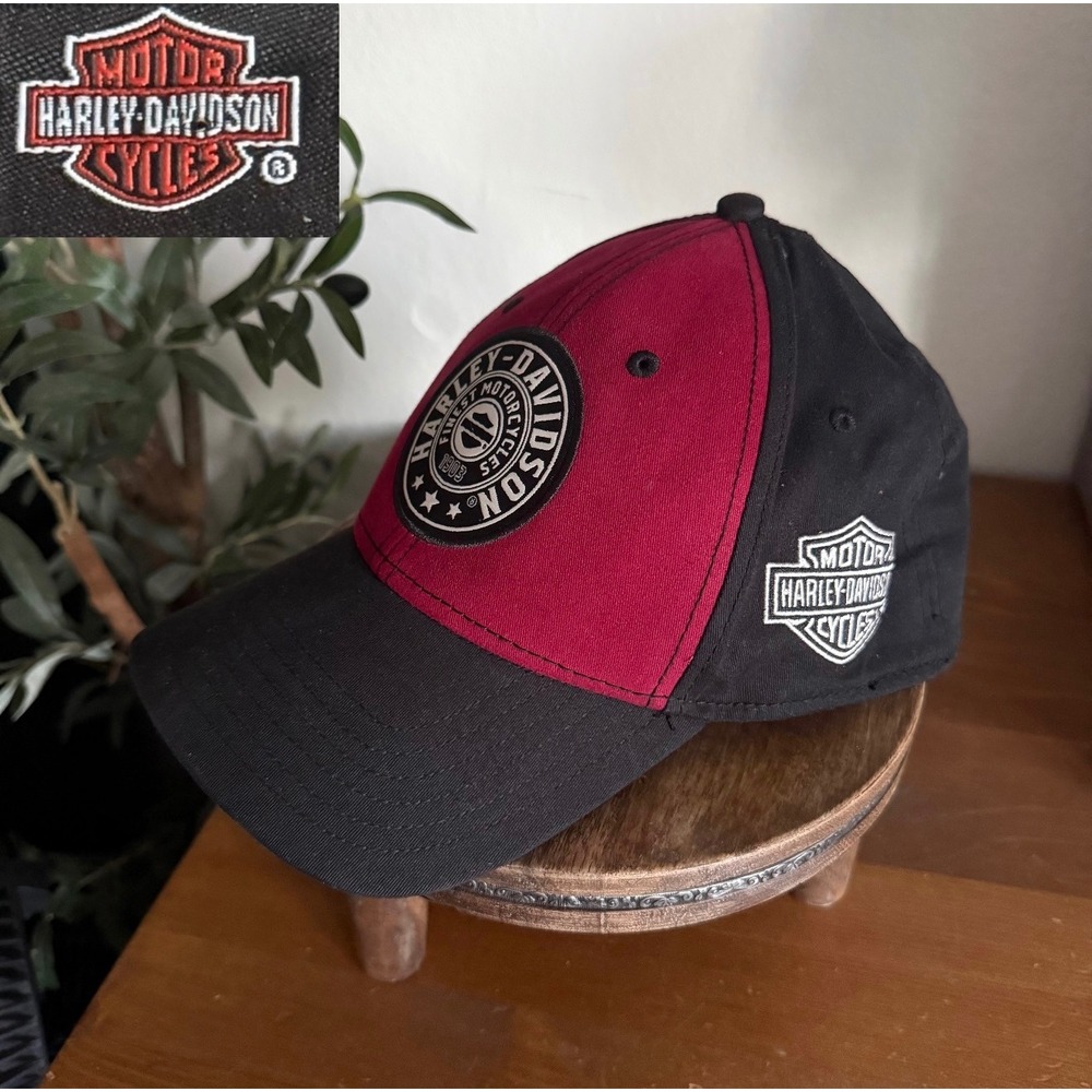 Harley-Davidson Riverside California Two Tone Baseball Cap Black Burgundy 2016